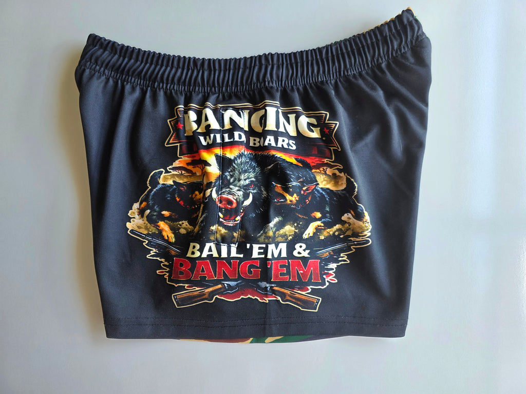 Dark Camo Footy Shorts