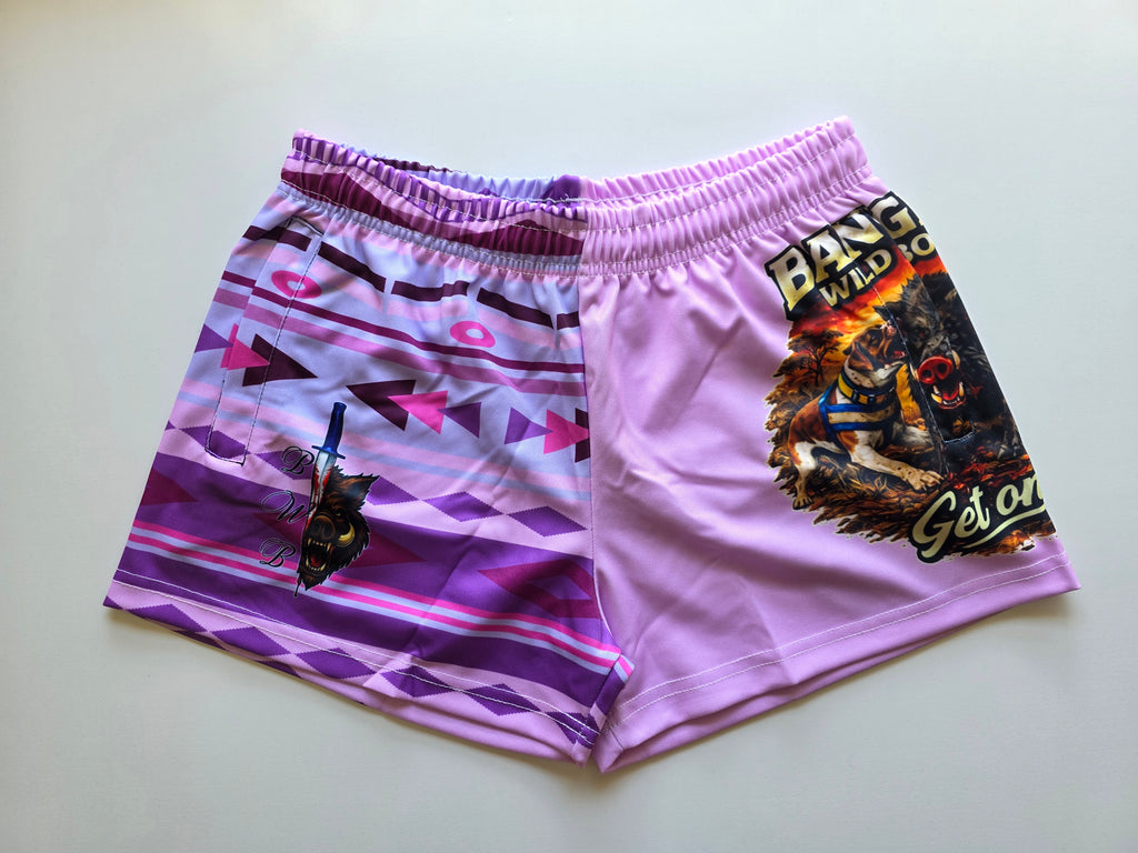 Lilac Rush Footy Shorts