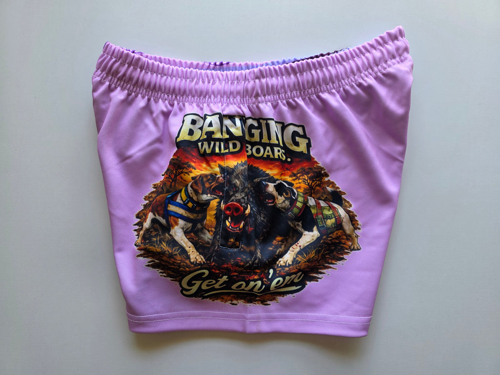 Lilac Rush Footy Shorts
