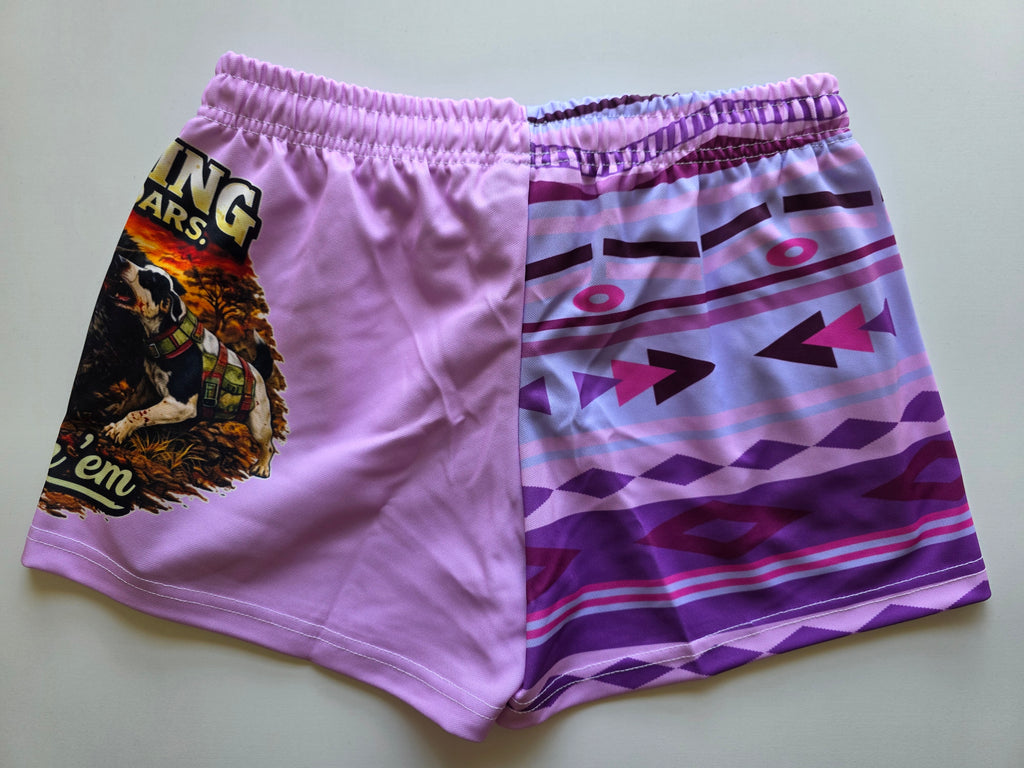 Lilac Rush Footy Shorts