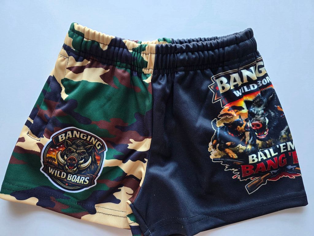 Dark Camo Footy Shorts